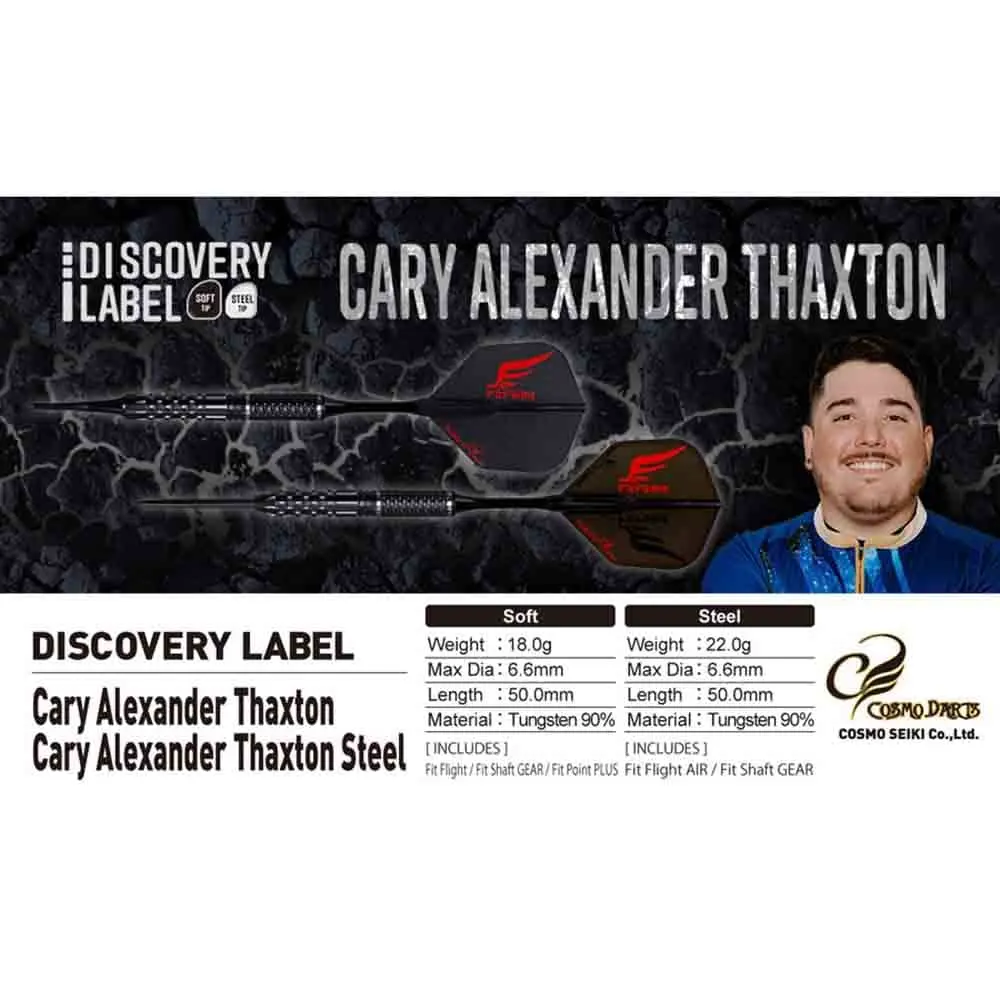 Dardos Cosmo Darts Cary Alexander Thaxton 2ba 90% Tungsteno 18g Profesionales vista 5