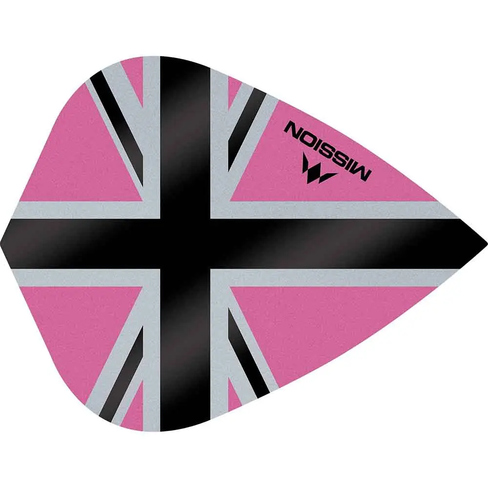 Plumas Mission Darts Kite Alliance-X Union Jack Negro RosaF3117 vista 2