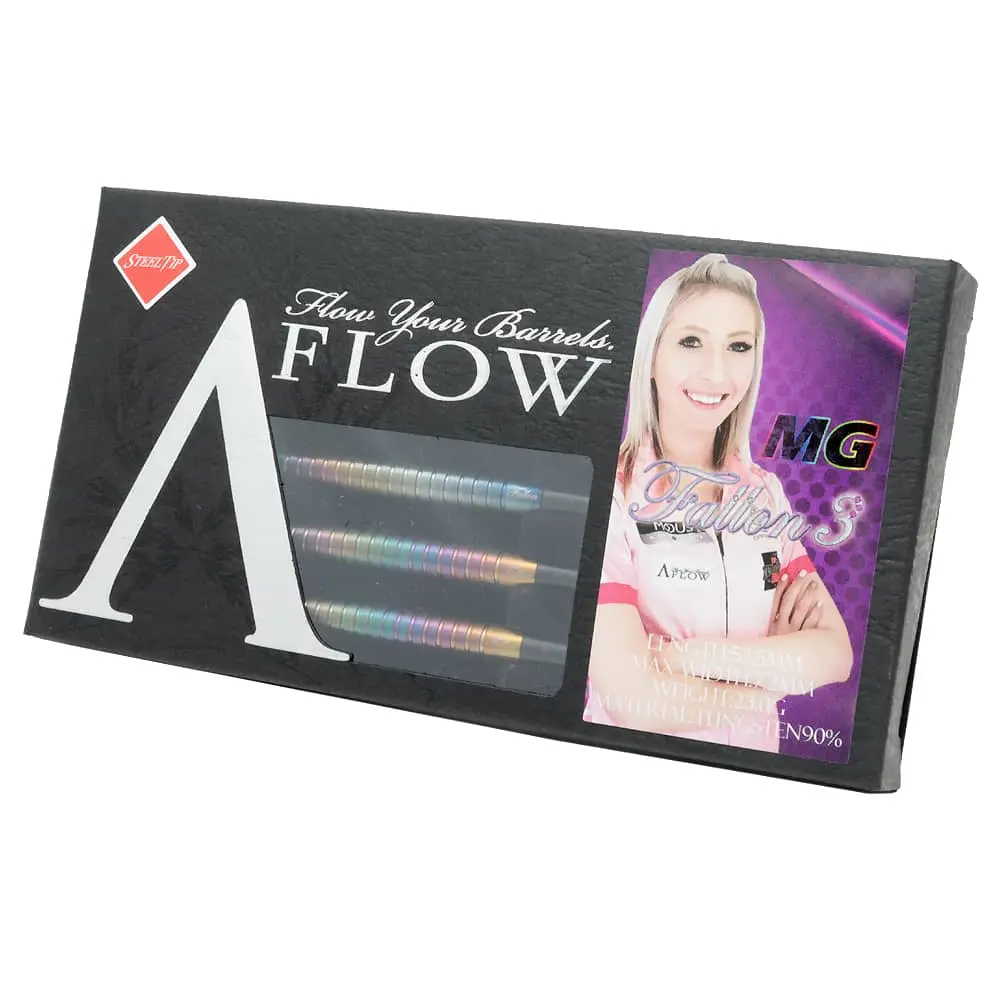 Dardos Dynasty Darts A-Flow Steel Fallon 3 MG 90% 23gr vista 5