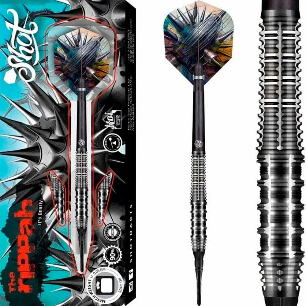 Dardos Shot Darts Gnarly Shredda SH- 90% Tungsteno 20g Profesionales vista 5
