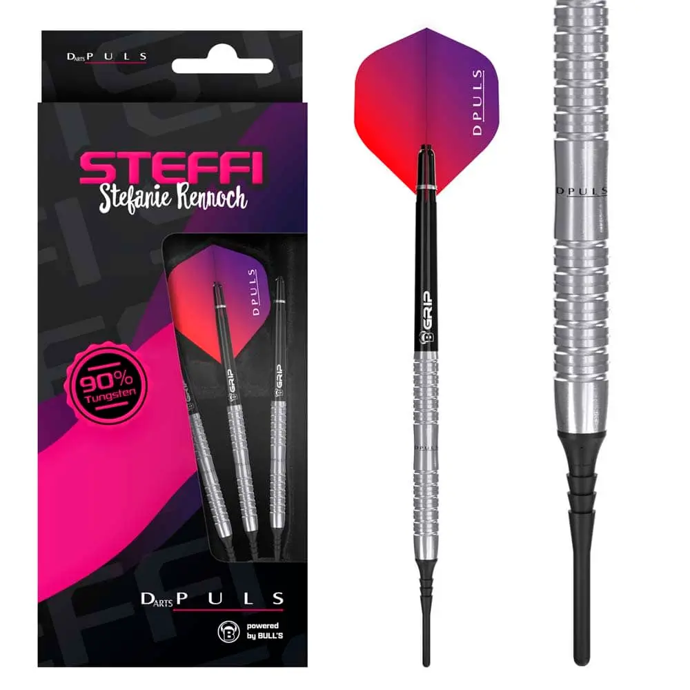 Dardos Bulls DE DPuls Steffi 90% Tungsteno 20g Profesionales vista 3