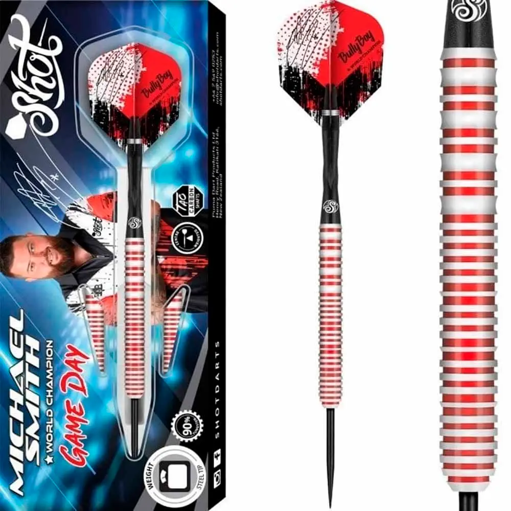 Dardos Shot Darts Michael Smith Game Day 90% 22grSH-MSGDST-22 vista 6