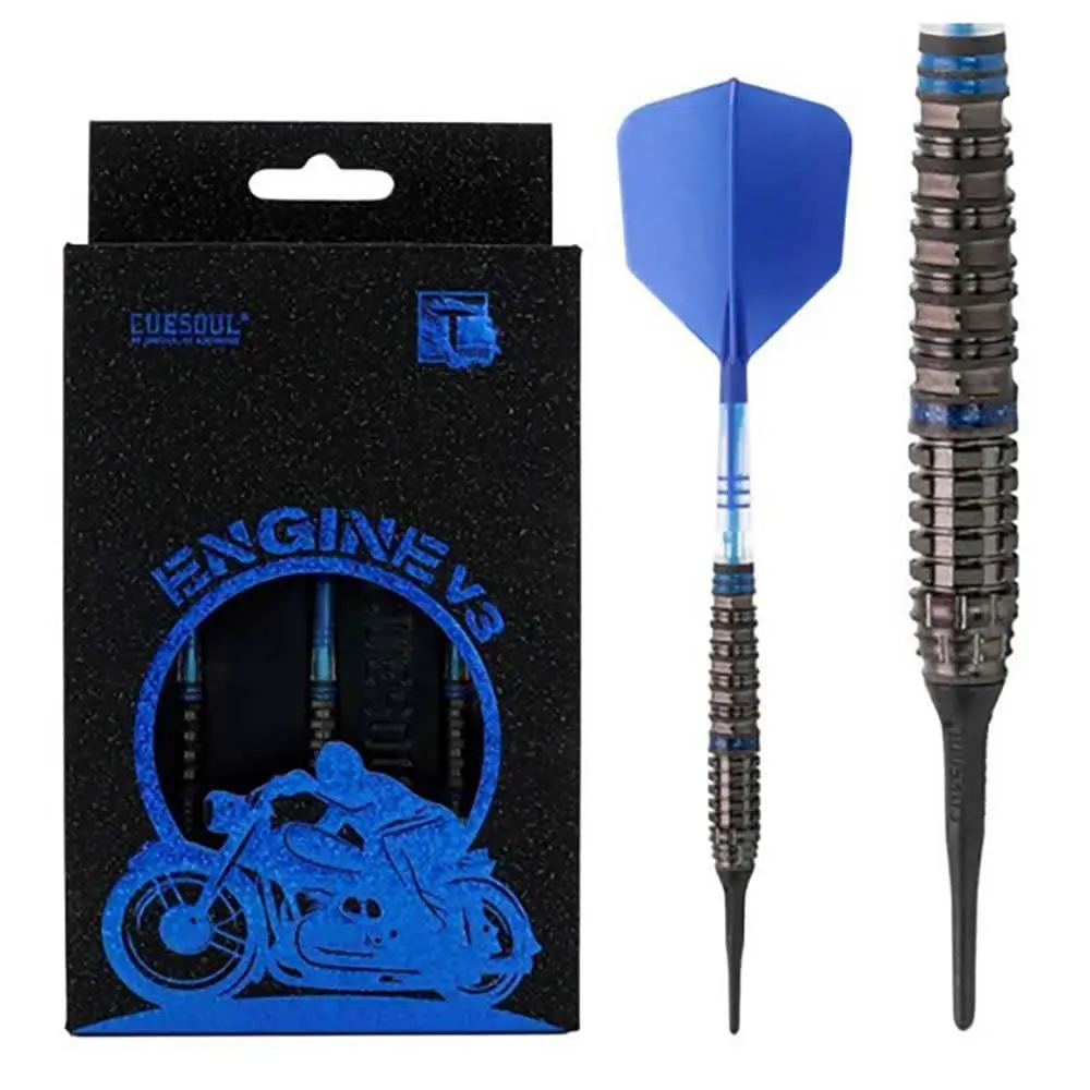 Dardos Cuesoul Engine V3 Blue Hope Soft tip 90% Tungsteno 18g Profesionales