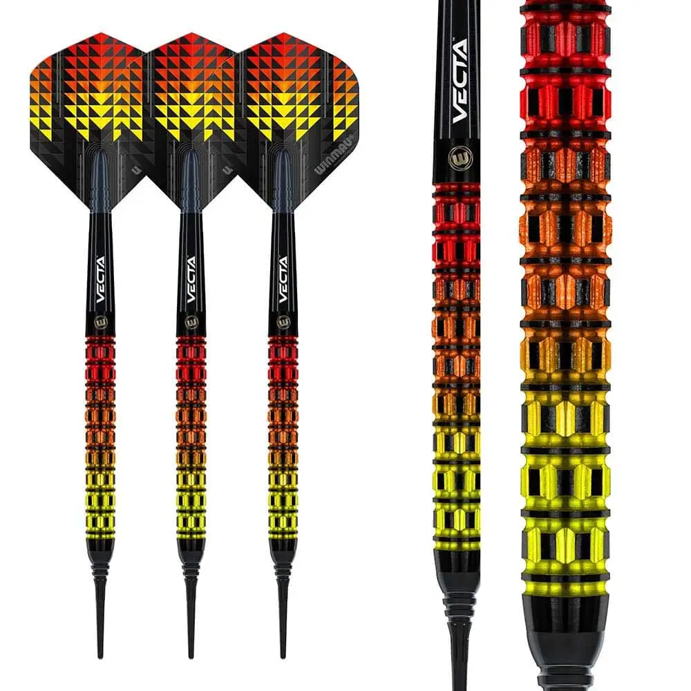 Dardos Winmau Firestorm Flame Straight 20 90% Tungsteno 20g Profesionales vista 2