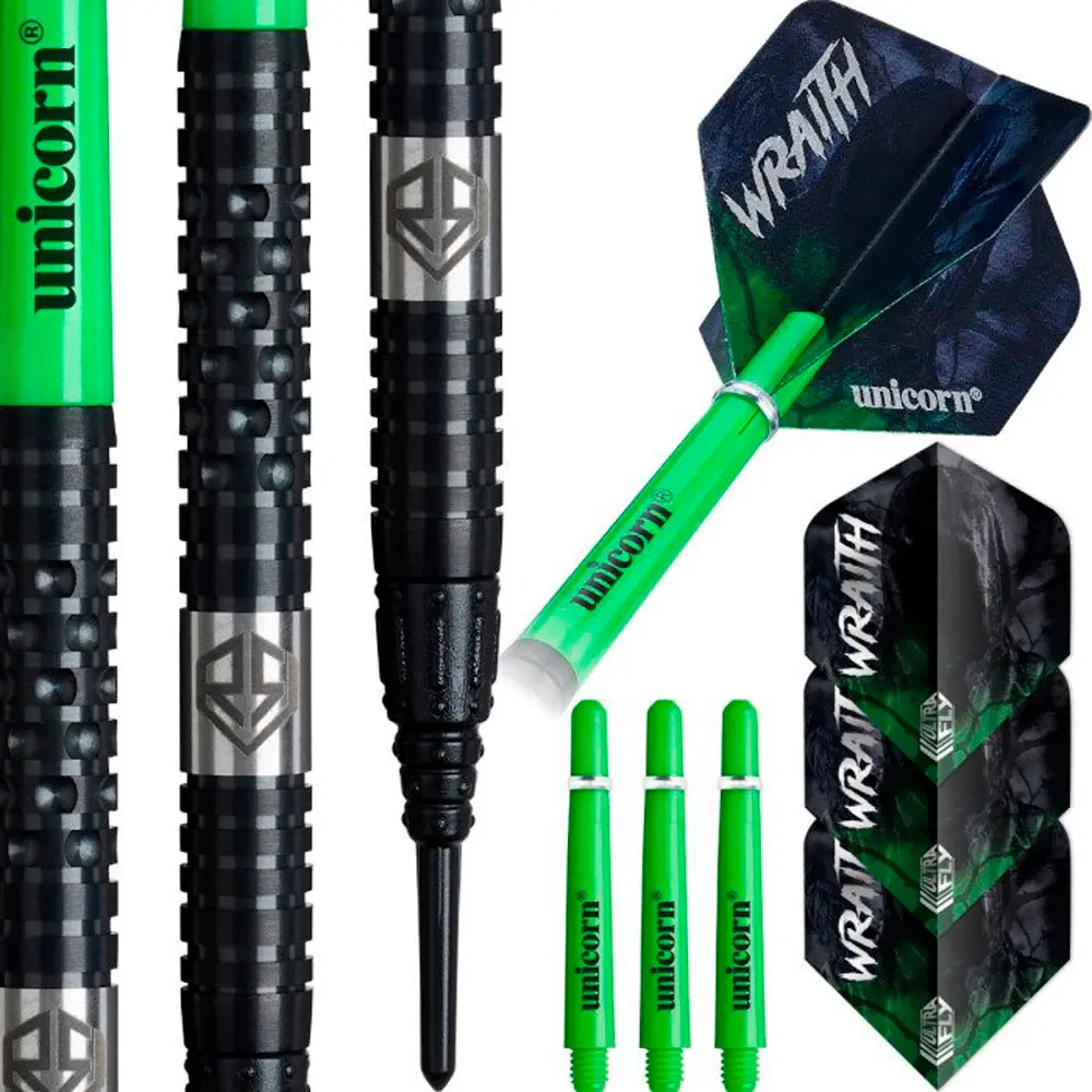 Dardos Unicorn Darts Wraith Ross Smith P.Plástico 90% Tungsteno 20g Profesionales vista 5