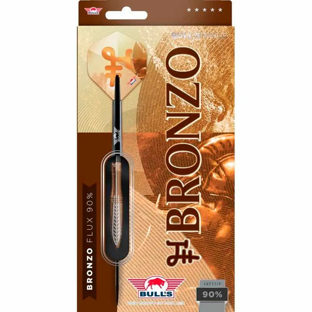 Dardos Bulls Darts Bronzo Flux P.Plastico 90% Tungsteno 18g Profesionales vista 5