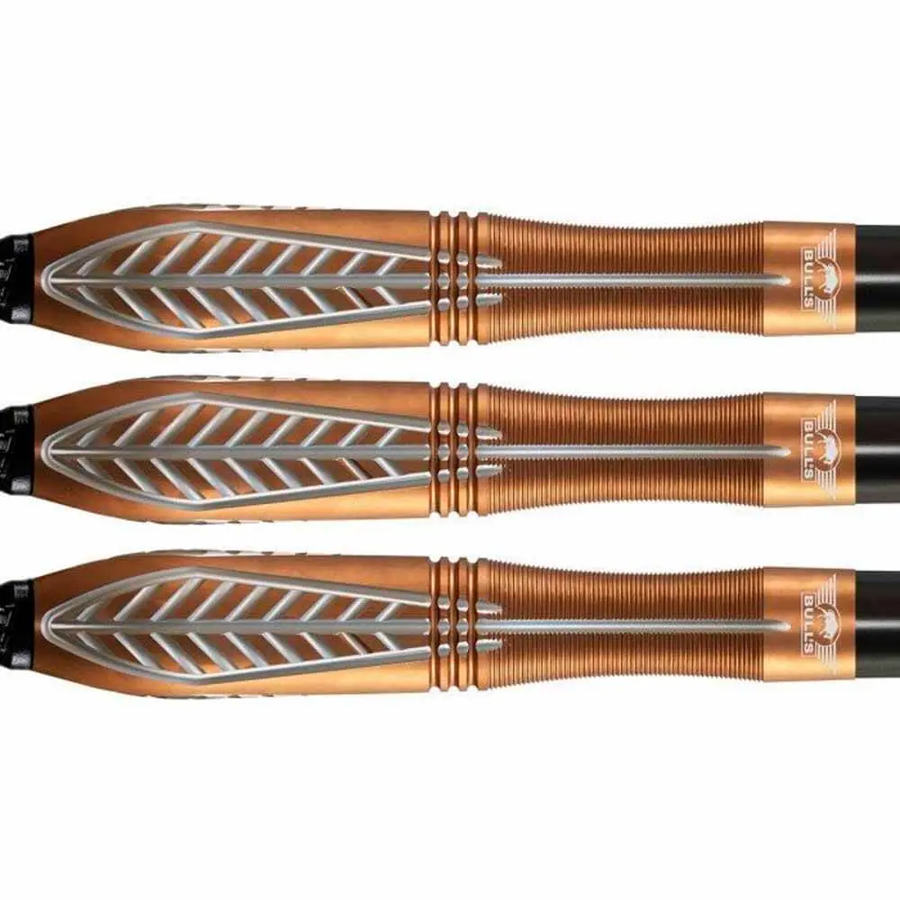 Dardos Bulls Darts Bronzo Nova P.Plastico 90% Tungsteno 20g Profesionales vista 2