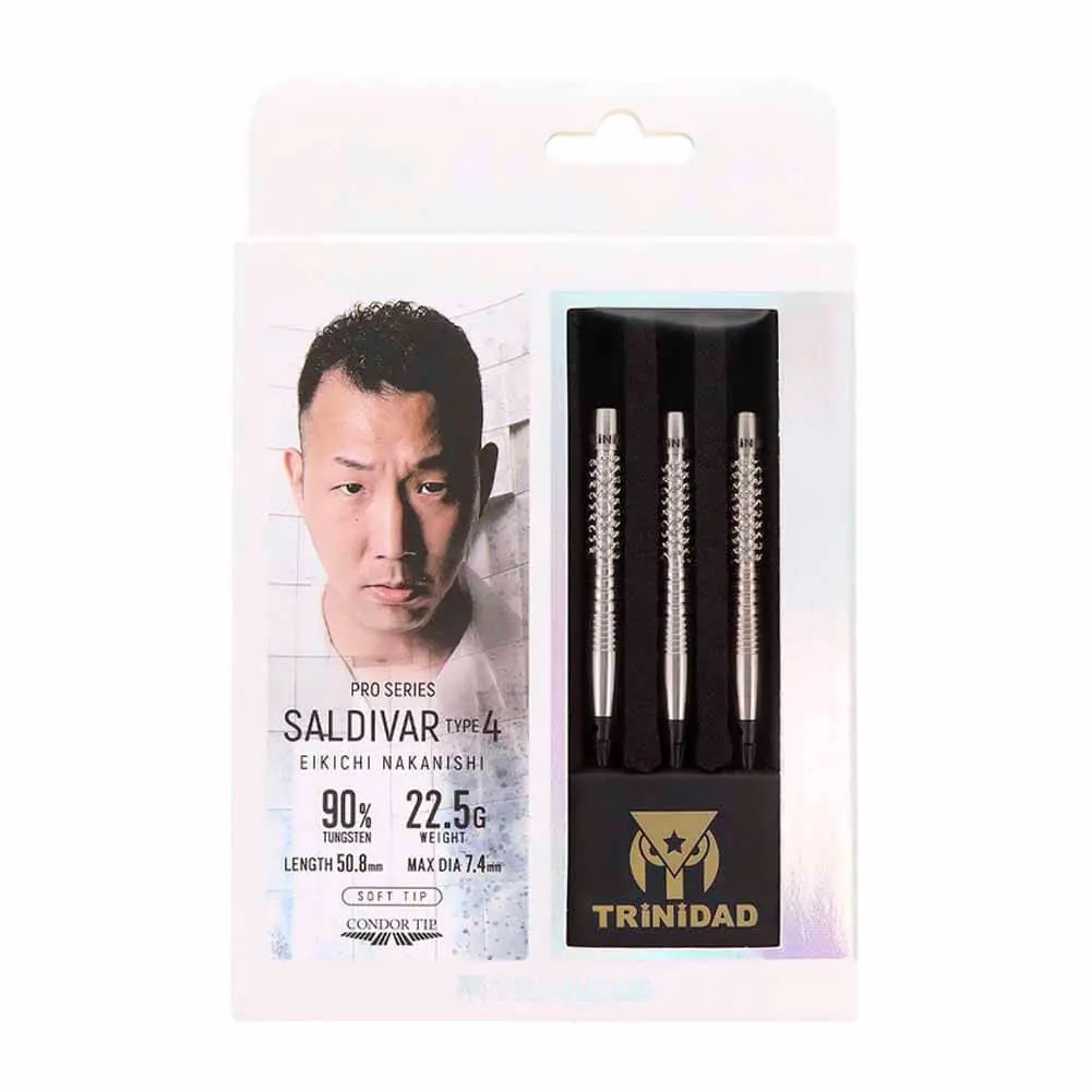 Dardos Trinidad Darts Saldivar Tipo 4 Nakanishi Nagakichi 90% Tungsteno 22.5g Profesionales vista 4
