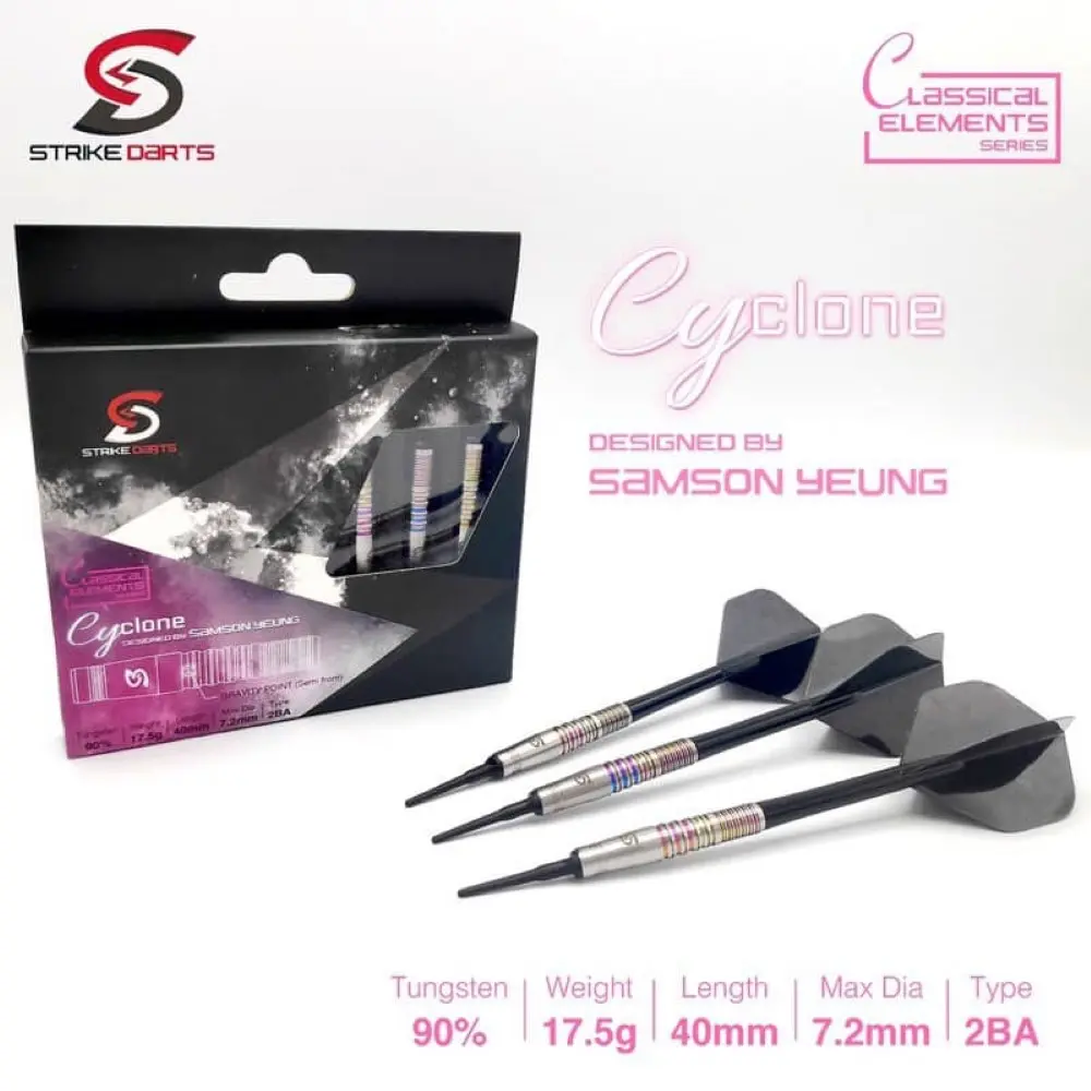 Dardos Strike Darts Cyclone 90% Tungsteno 17.5g Profesionales vista 5