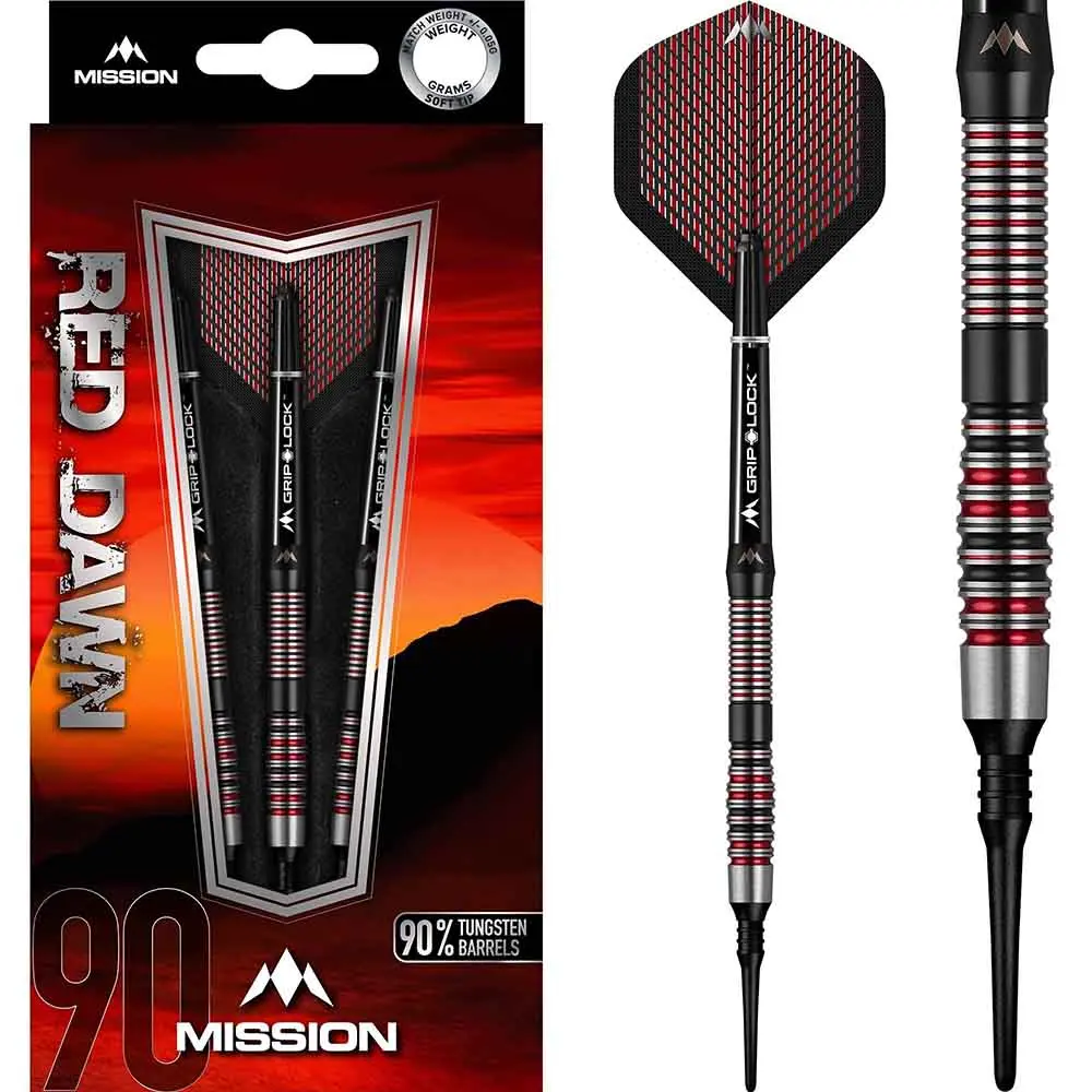 Dardos Mission Red Dawn M4 Front Taper 90% Tungsteno 19g Profesionales vista 3