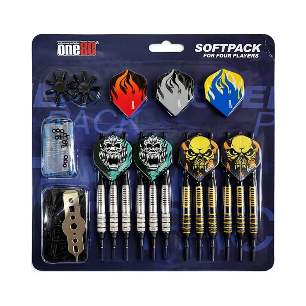 Dardos One80 Softip Pack For Player Latón 16g Iniciación
