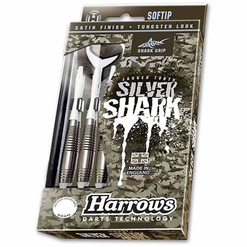 Dardos Harrows Silver Shark Satin A Latón 18g Iniciación vista 3
