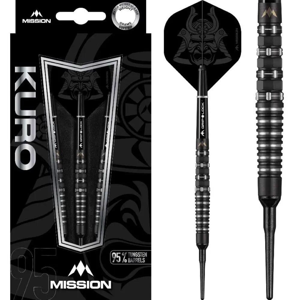 Dardos Mission ST. Kuro M3 95% Tungsteno 18g Profesionales vista 5