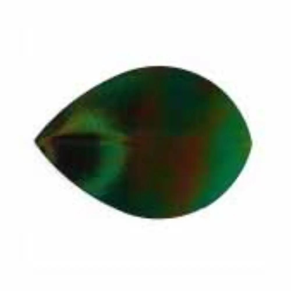 Plumas Iridescent Smooth Oval Verde vista 2