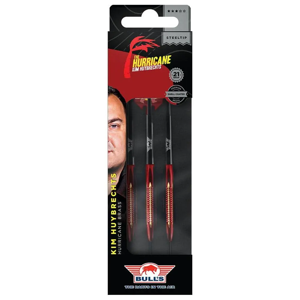 Dardos Bulls Darts Kim Huybrechts Hurricane Shell Latón revestido 21gr23921 vista 4