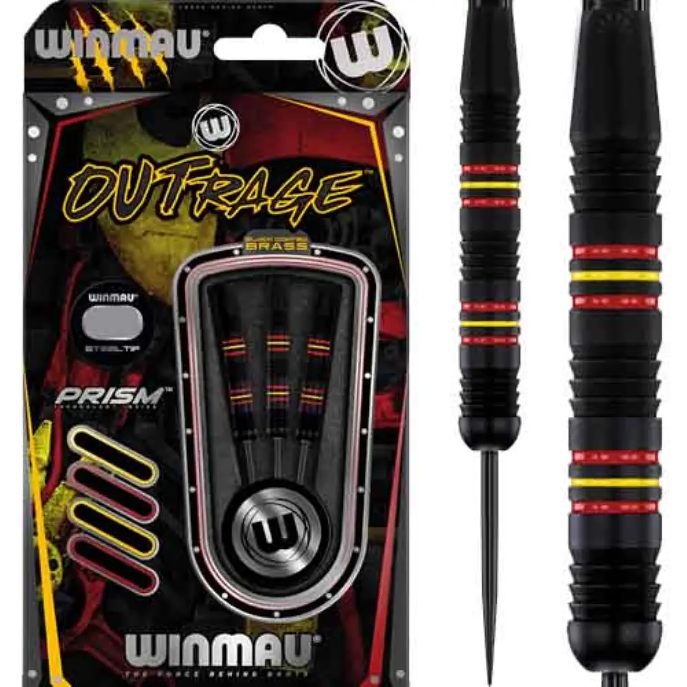 Dardos Winmau Darts Outrage 23g Brass Black1232.23 vista 2