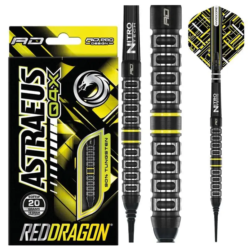 Dardos Red Dragon Astraeus Soft Q4X Parallel 90% Tungsteno 18g Profesionales vista 3