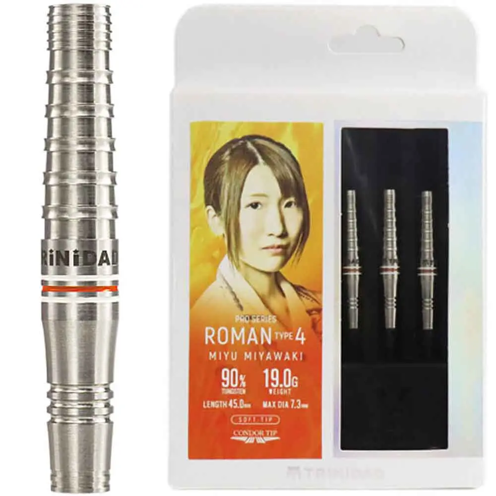 Dardos Trinidad Darts Roman Type 4 Soft 90% Tungsteno 19g Profesionales vista 5
