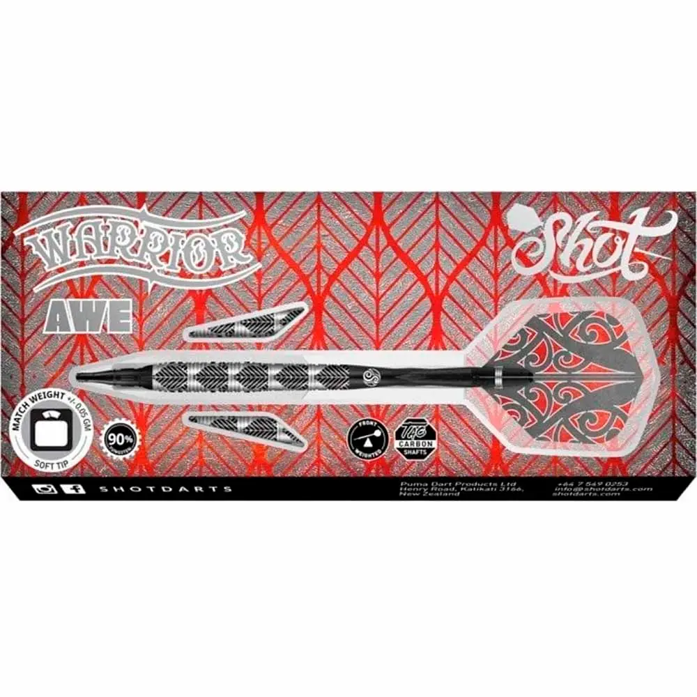 Dardos Shot Darts Warrior Awe SH- 90% Tungsteno 18g Profesionales vista 5