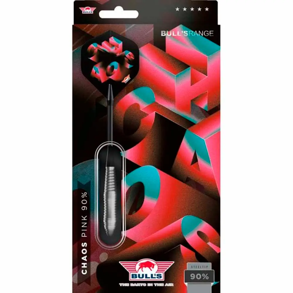 Dardos Bulls Darts Bulls Chaos Pink P.Metal 90% 22g vista 6
