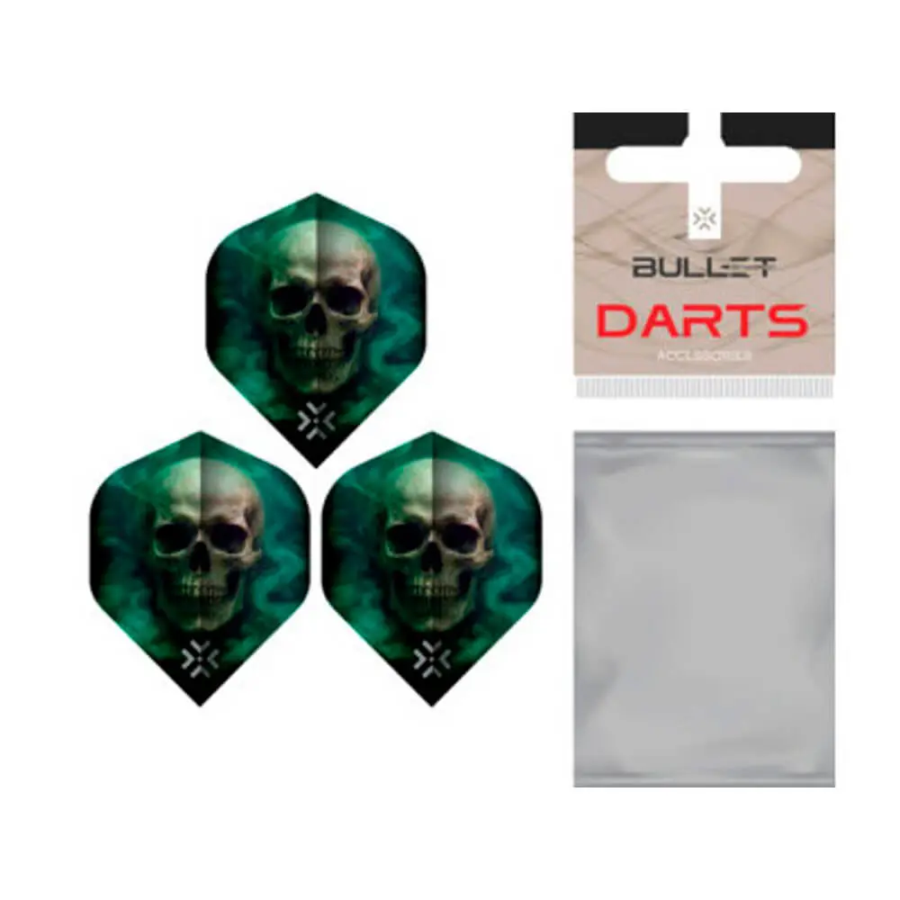 Pluma Dardos Bullet Poison Calabera Flights No2 vista 2