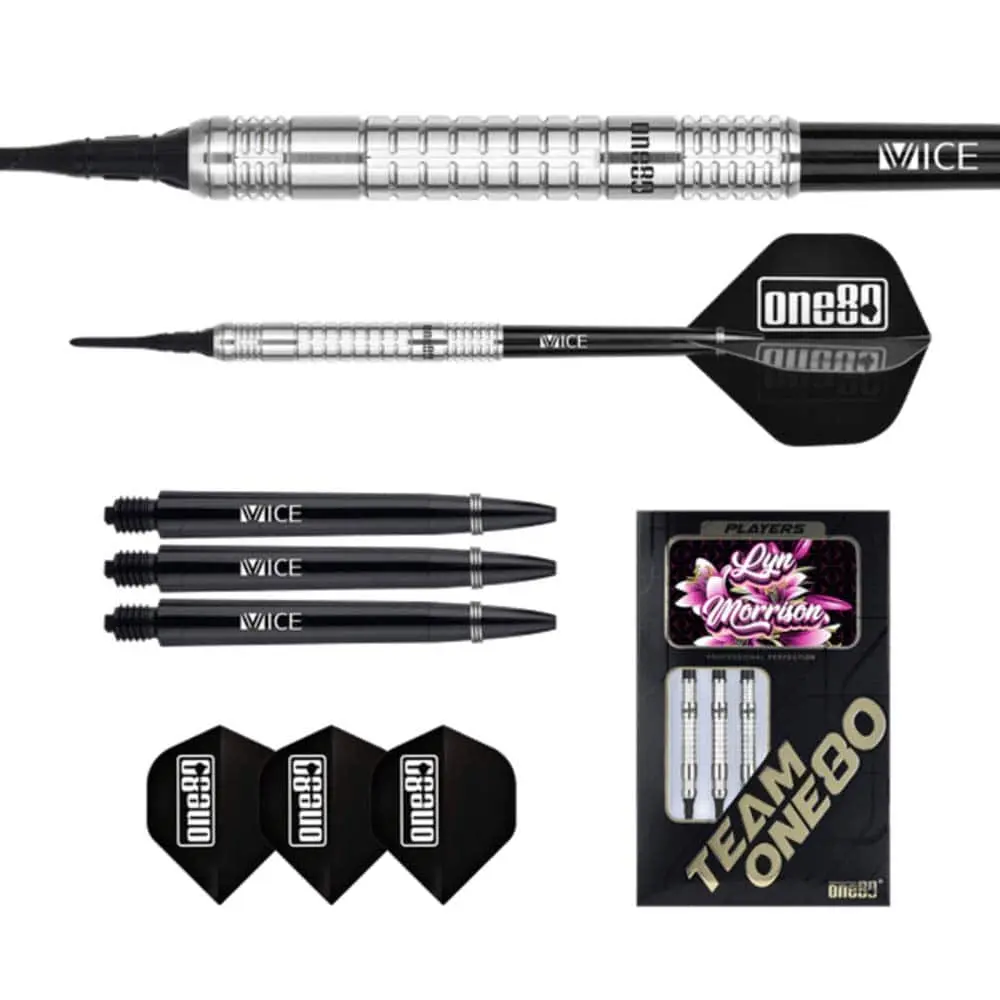 Dardos One80 Lyn Morrison 90% Tungsteno 23g Profesionales vista 3