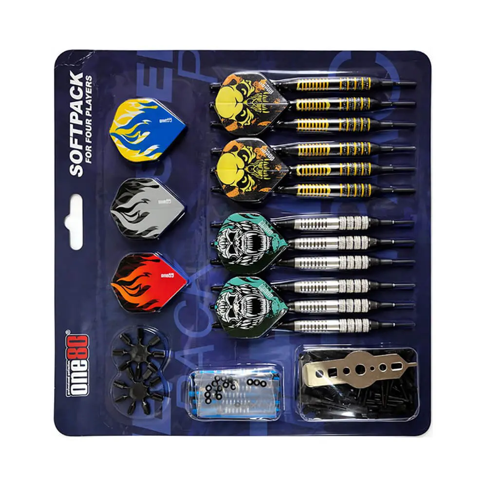 Dardos One80 Softip Pack For Player Latón 16g Iniciación vista 3