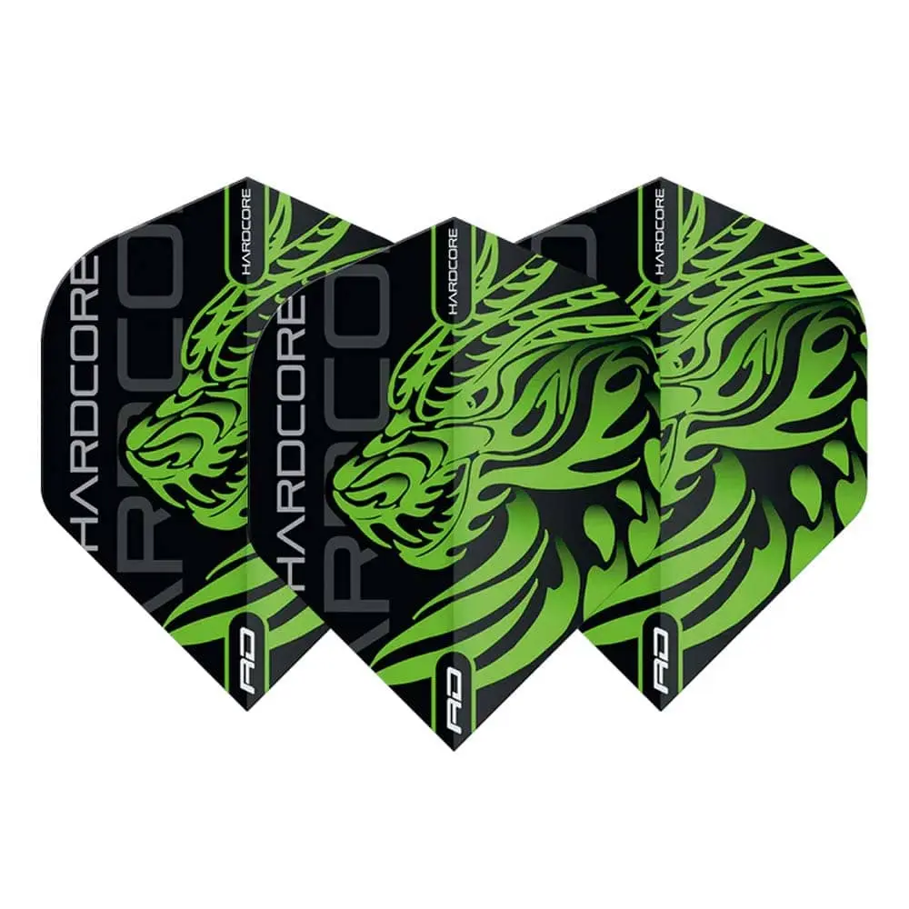 Plumas Flights Red Dragon Jonny Clayton Green Dragon Hardcore Standard vista 3