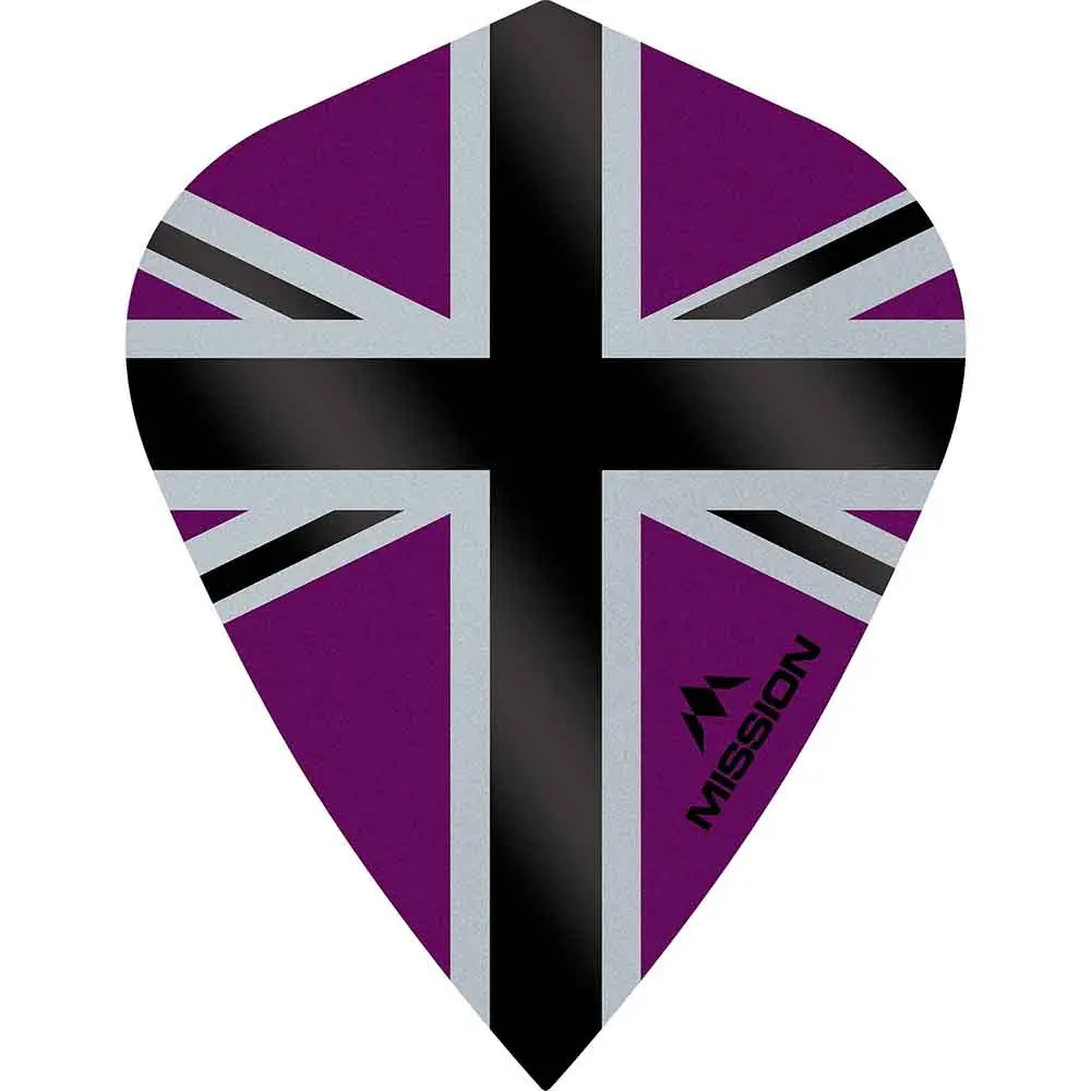 Plumas Mission Darts Kite Alliance-X Union Jack Negro MoradoF3116