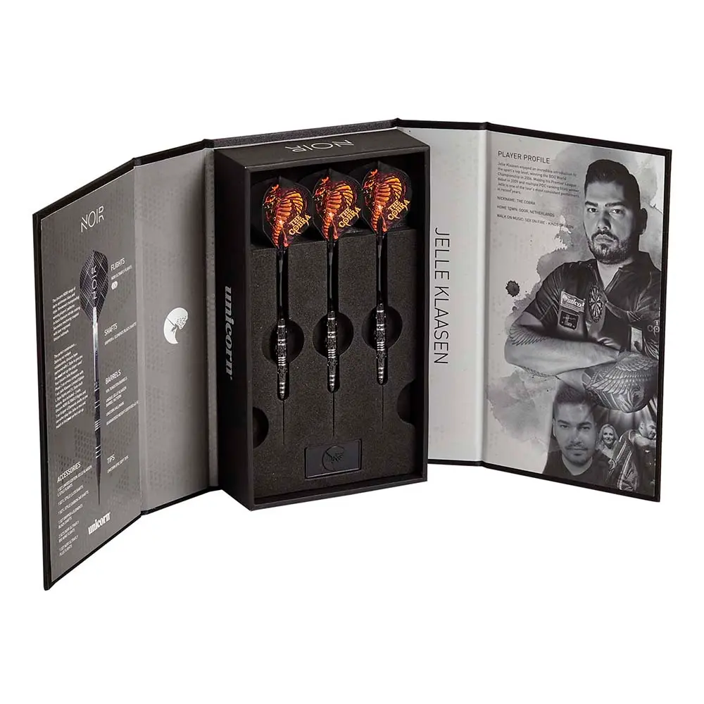 Dardos Unicorn Jelle Klaasen Phase 2 Noir 90% Tungsteno 20g Profesionales vista 3
