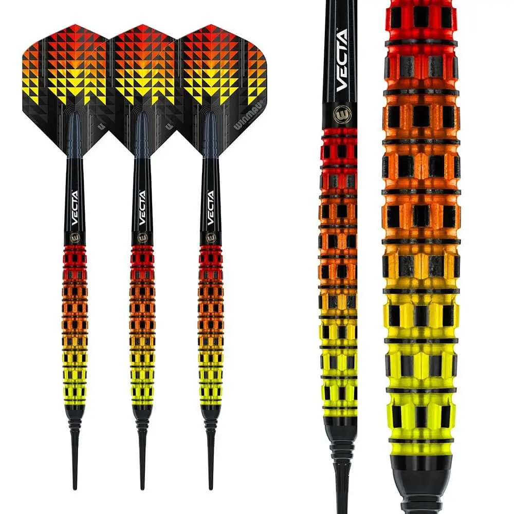 Dardos Winmau Firestorm Flame Torpedo 20 90% Tungsteno 20g Profesionales vista 3