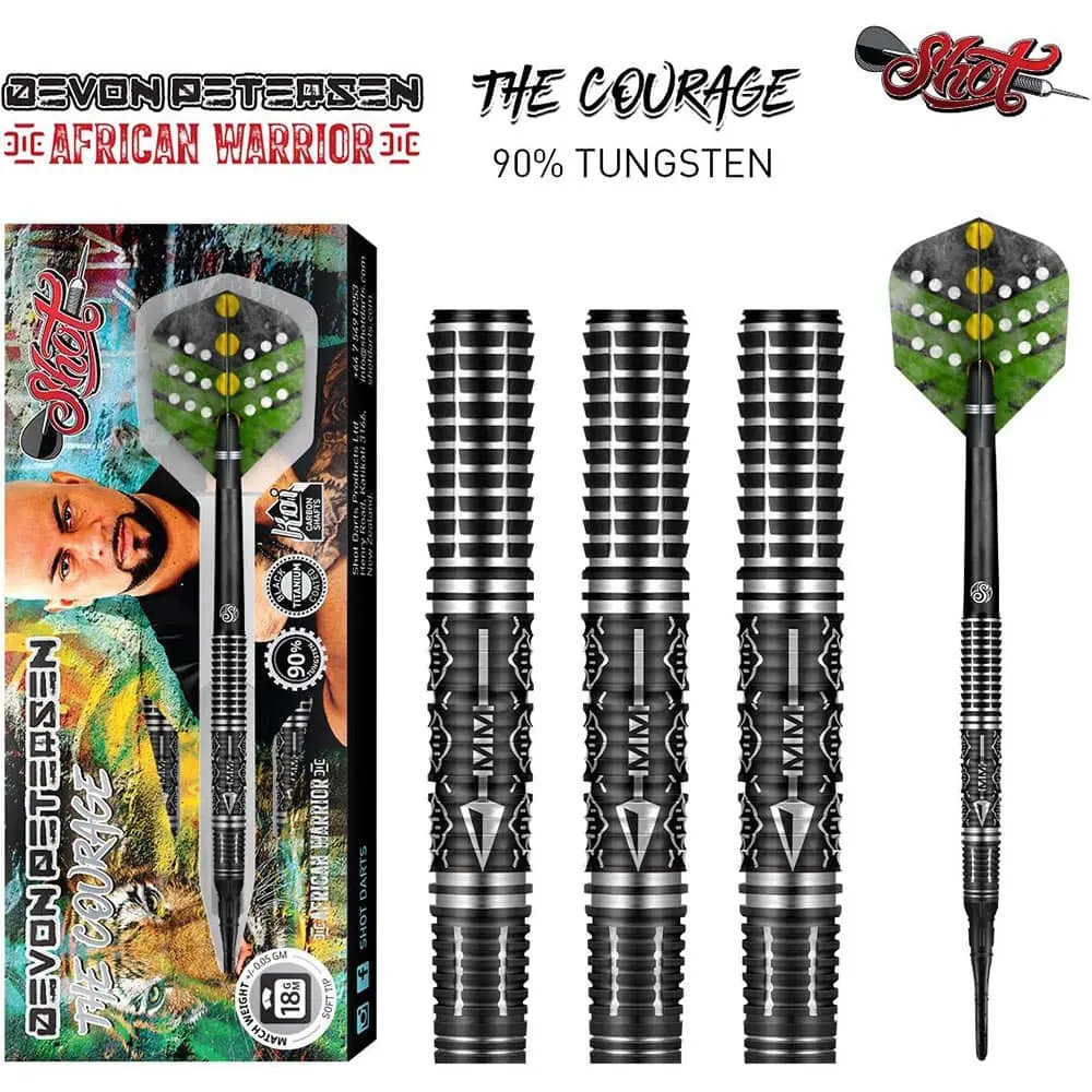 Dardos Shot Devon Petersen The Courage SH-D 90% Tungsteno 16.5g Profesionales vista 3