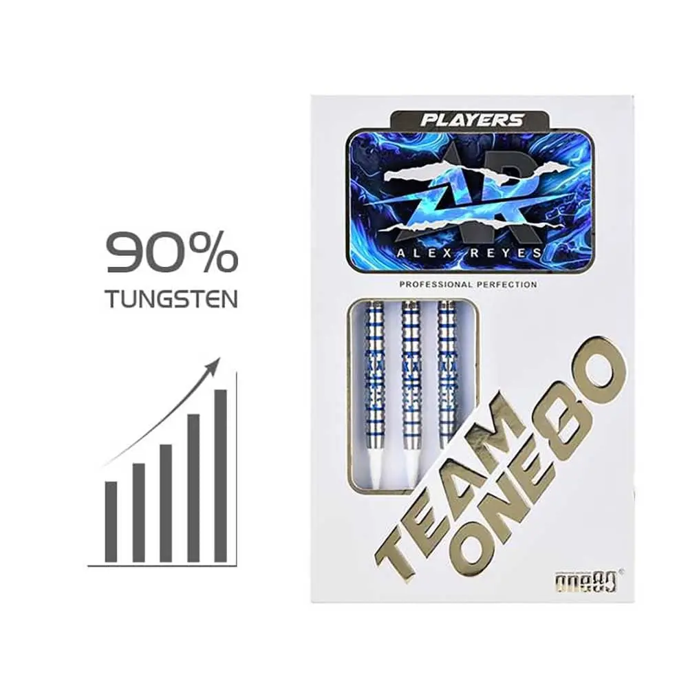 Dardos One80 Alex Reyes 90% Tungsteno 19.5g Profesionales vista 4