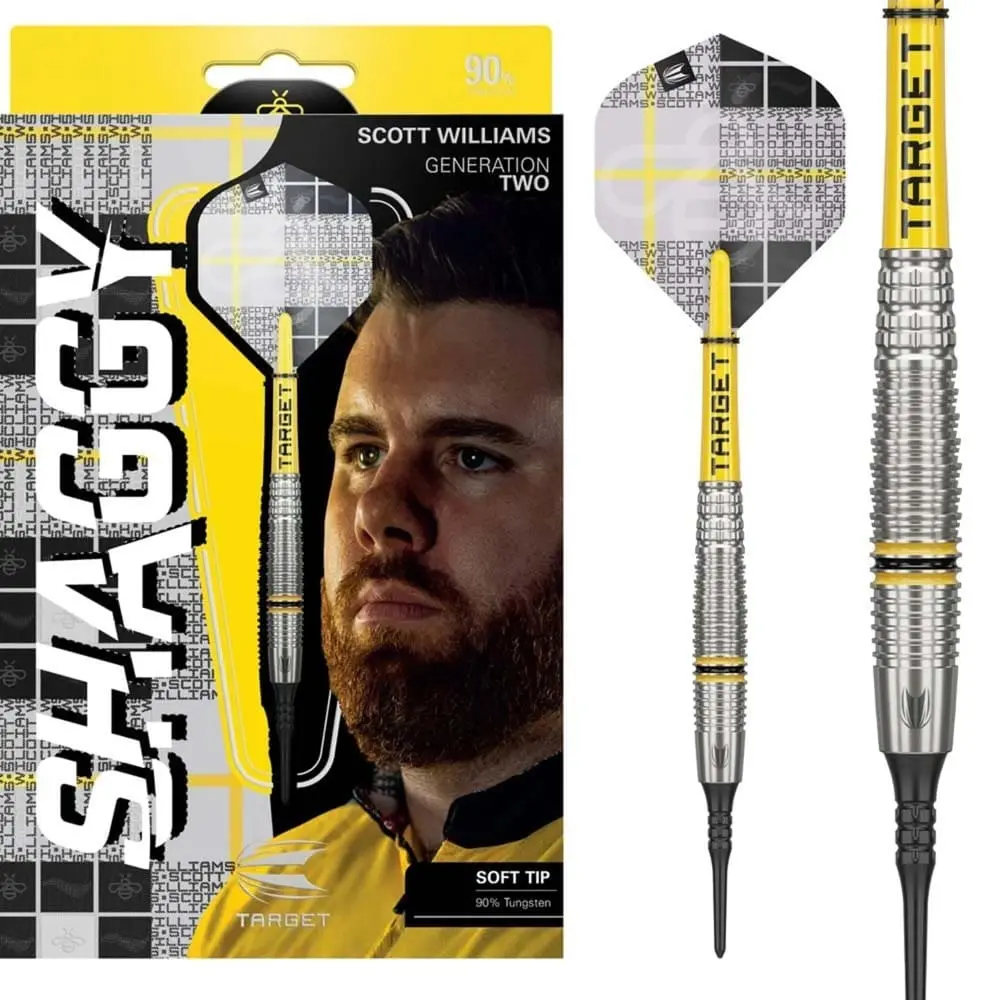 Dardos Target Scott Williams Shaggy G2 Punta de Plástico 90% Tungsteno 18g Profesionales vista 3