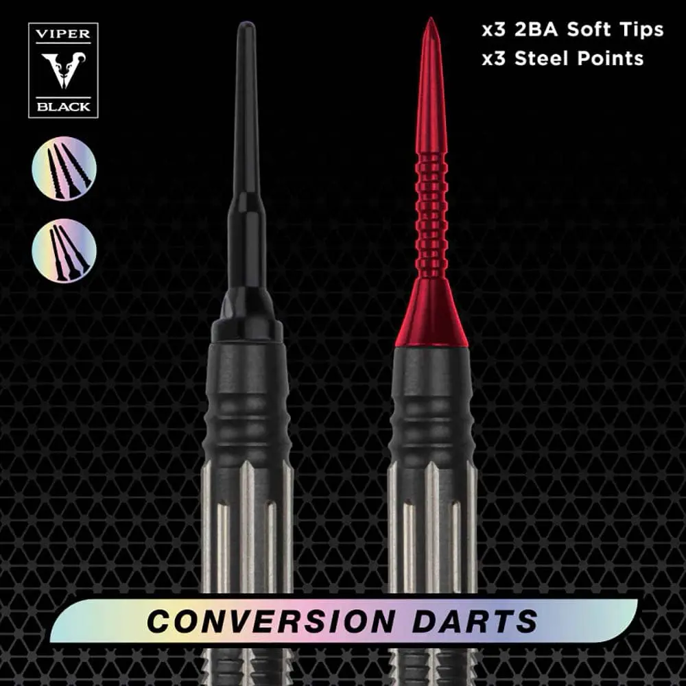 Dardos Viper Darts Viper Black Flux 21--20 90% Tungsteno Profesionales vista 3