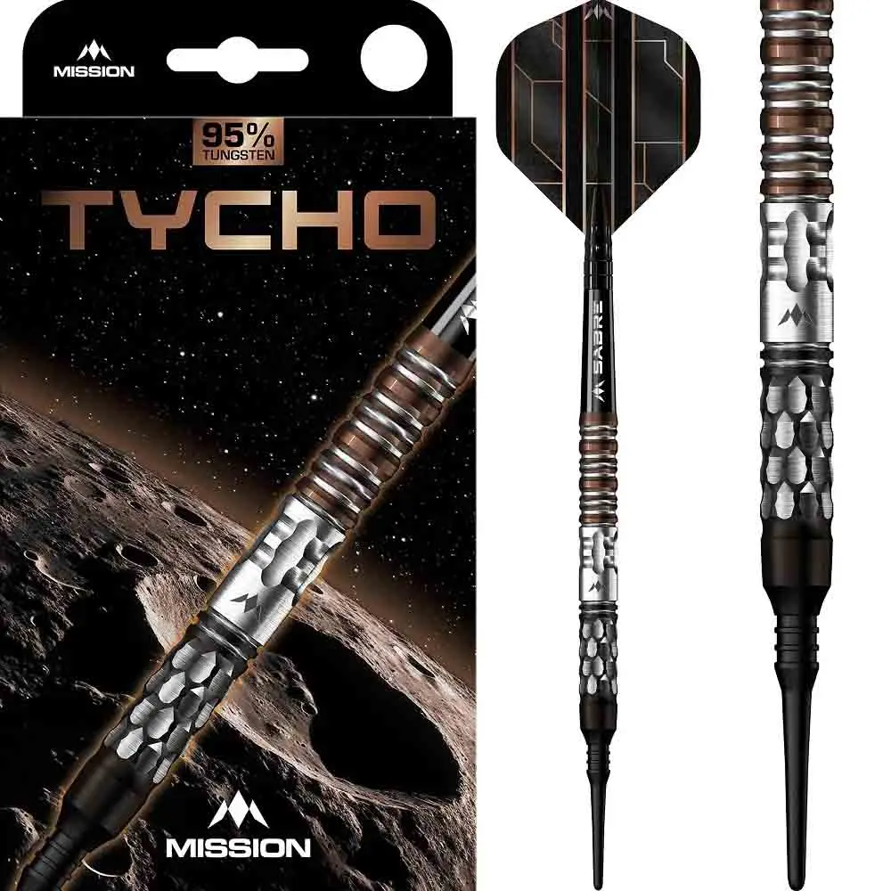 Dardos Mission Tycho P.Plastico 95% Tungsteno 20g Profesionales vista 3
