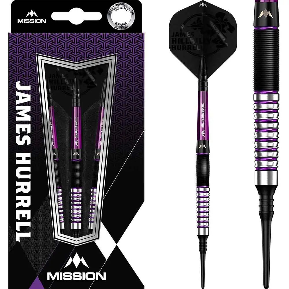 Dardos Mission James Hurrell 90% Tungsteno 18g Profesionales vista 3