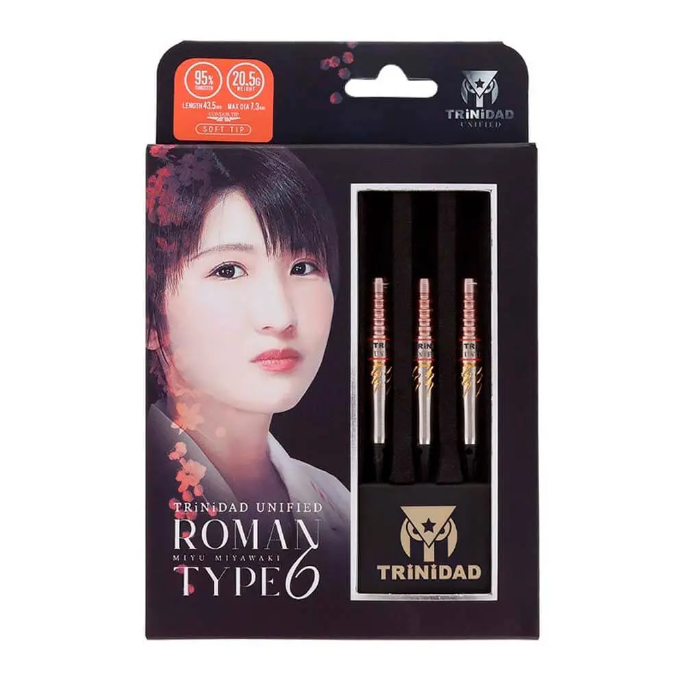 Dardos Trinidad Darts Roman Type6 Miyu Miyawaki 95% Tungsteno 20.5g Profesionales vista 6