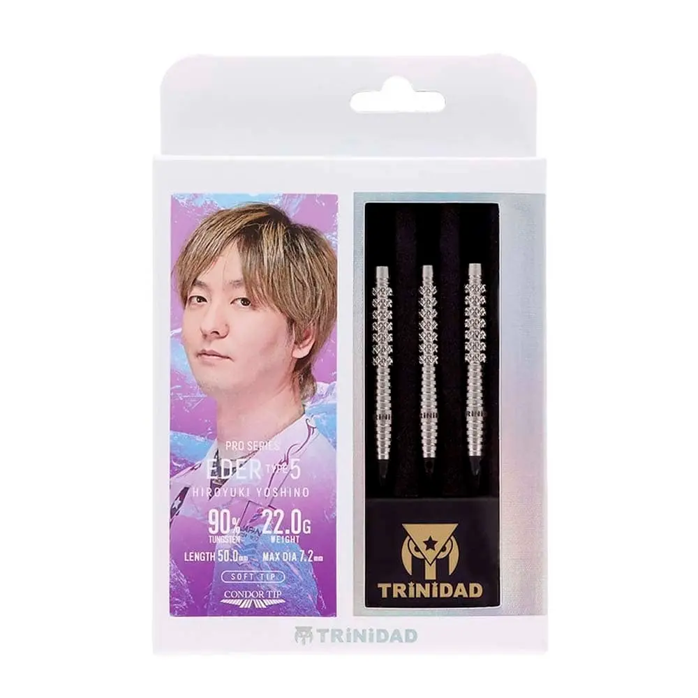 Dardos Trinidad Darts Eder Type5 Hiroyuki Yoshino 90% Tungsteno 20.5g Profesionales vista 6
