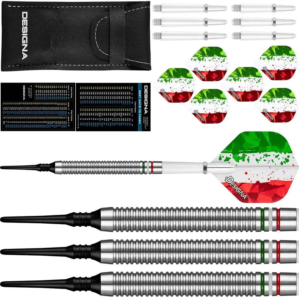 Dardos Designa Patriot X Darts Italia 90% Tungsteno 20g Profesionales vista 3