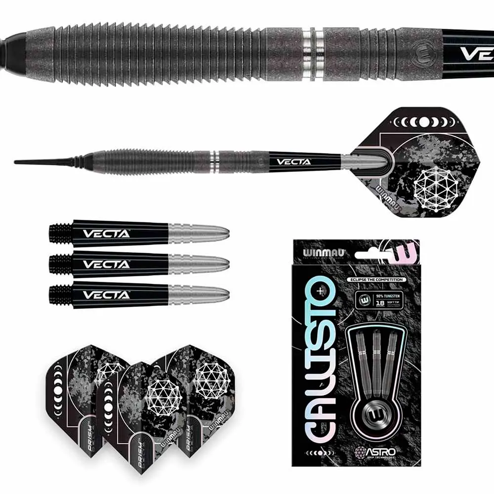 Dardos Winmau Callisto 2 Teardrop 20 90% Tungsteno 20g Profesionales vista 4