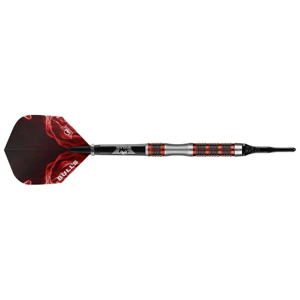 Dardos Bulls Darts Smoke Red B 90% Tungsteno 18g Profesionales