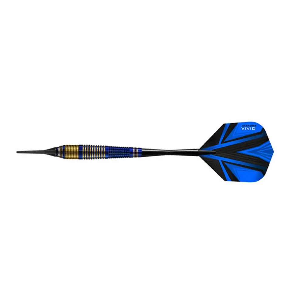 Dardos Harrows Darts Vivid Brass Blue Latón 18g Iniciación