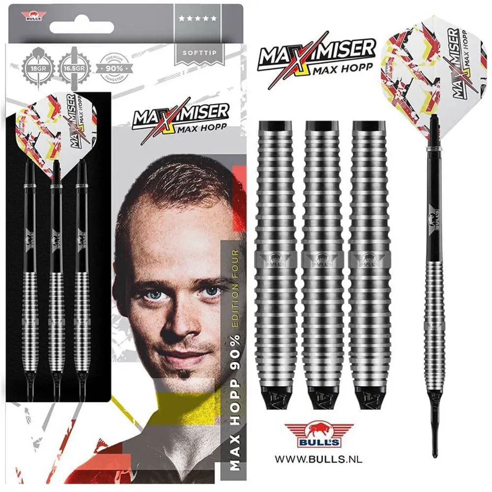 Dardos Bulls Darts Max Hopp Edition 4 90% Tungsteno 18g Profesionales vista 3