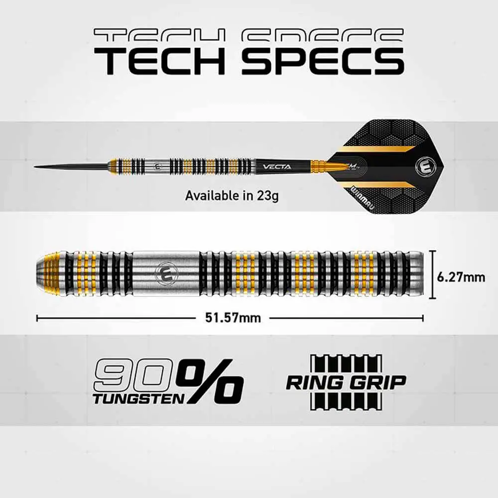 Dardos Winmau Team 360 Nicholai Bado P.Metal 90% 23gr1545.23 vista 3