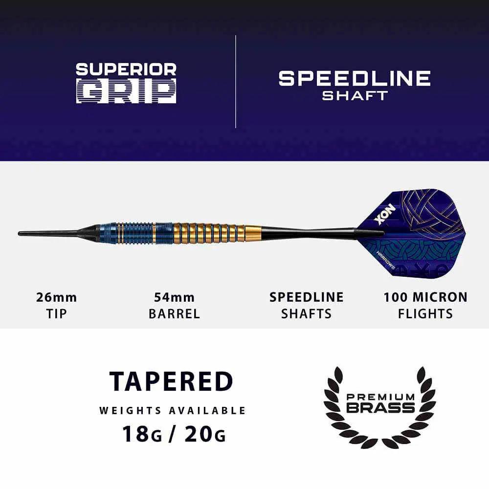 Dardos Harrows Darts Nox Brass Latón 20g Iniciación vista 4