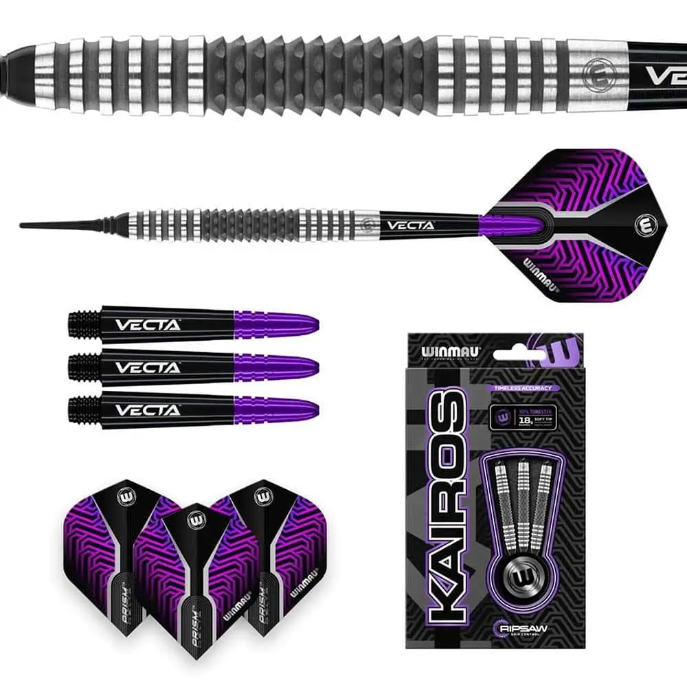 Dardos Winmau Kairos 2 Tapered 20 90% Tungsteno 20g Profesionales vista 5
