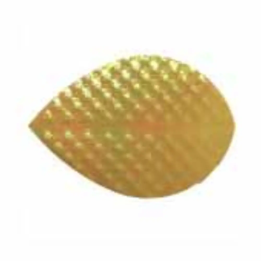 Plumas Iridescent Embossed Oval Amarilla vista 2
