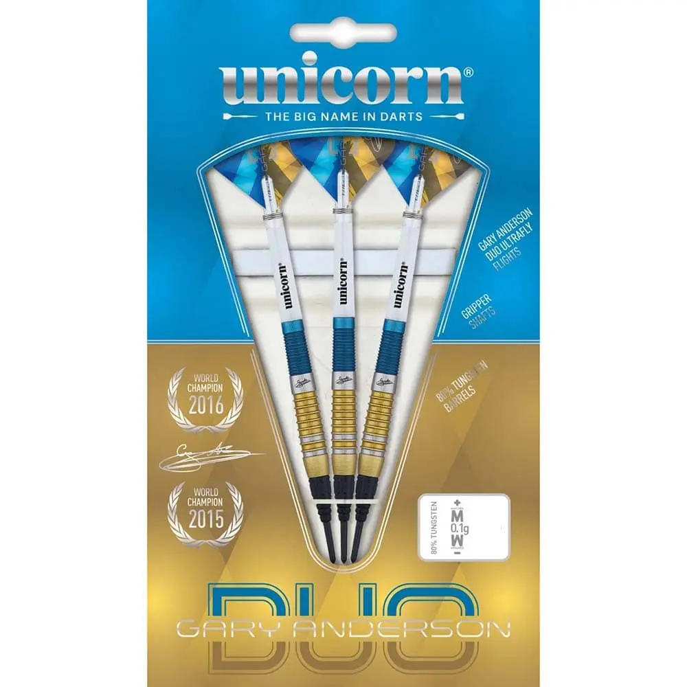 Dardos Unicorn Gary Anderson Duo 80% Tungsteno 18g Alto Rendimiento vista 5