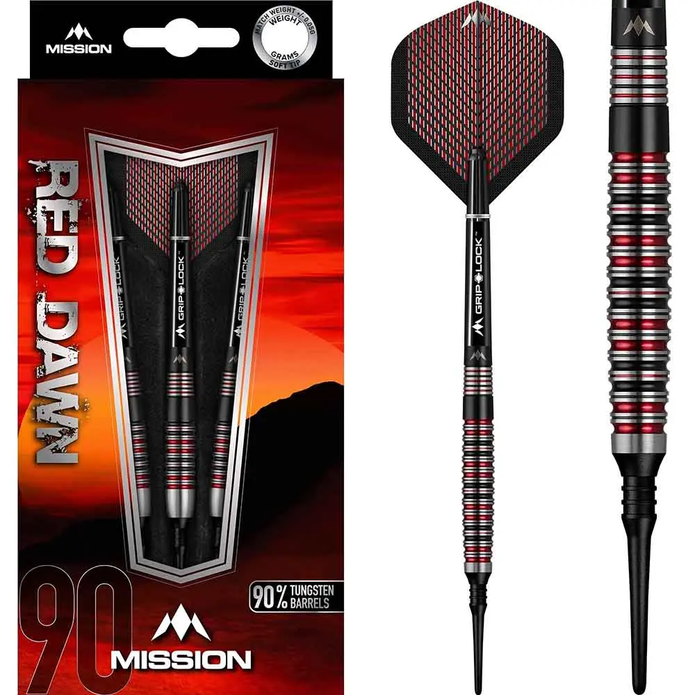 Dardos Mission Red Dawn M3 Curved 90% Tungsteno 20g Profesionales vista 3